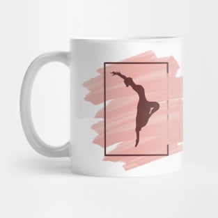 ballet design in dusty rose and burgundy variation Mug